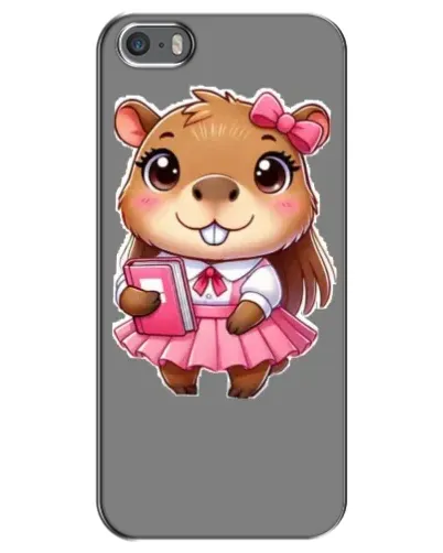 Чехол для iPhone 5 / 5s / SE с картинкой «Девочка капибара»
