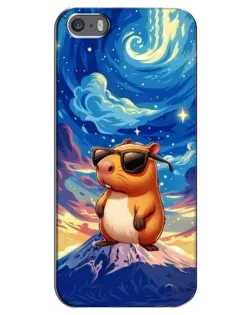 Чехол для iPhone 5 / 5s / SE с картинкой «Капибара Ван Гога»