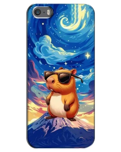 Чехол для iPhone 5 / 5s / SE с картинкой «Капибара Ван Гога»