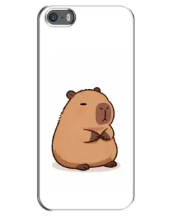 Чехол для iPhone 5 / 5s / SE с картинкой «Толстенькая капибара»