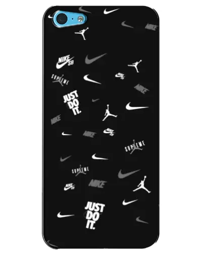 Чехол для iPhone 5c с картинкой «Nike Black Pattern» Чехол для iPhone 5c с картинкой «Nike Black Pattern»