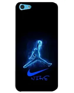 Чехол для iPhone 5c с картинкой «Jordan Neon Blue»