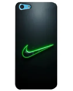 Чехол для iPhone 5c с картинкой «Неоновый контур Nike»