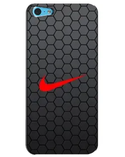 Чохол для iPhone 5c з картинкою «Nike — карбонова сітка»
