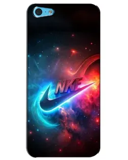 Чохол для iPhone 5c з картинкою «Вогняний логотип Nike»