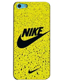 Чохол для iPhone 5c з картинкою «Жовтий текстурний Nike»