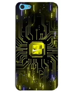 Чохол для iPhone 5c з картинкою «Nike — золота іскра»