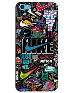 Чохол для iPhone 5c з картинкою «Яскравий колаж Nike»