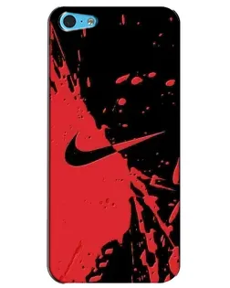 Чохол для iPhone 5c з картинкою «Червоні бризки Nike»