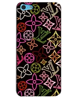 Чехол для iPhone 5c с картинкой «Неоновый микс Nike»