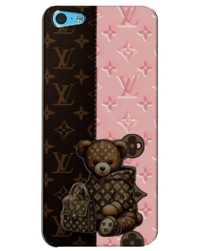 Чохол для iPhone 5c з картинкою «Ведмедик у стилі LV»