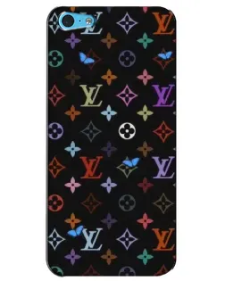 Чохол для iPhone 5c з картинкою «Кольорова монограма LV»