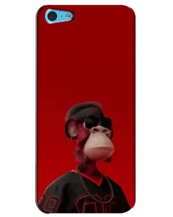 Чехол для iPhone 5c с картинкой «Bored Ape в красном»