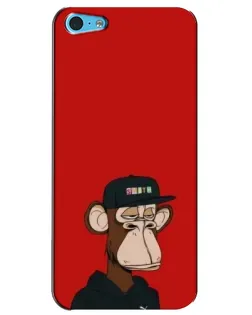 Чехол для iPhone 5c с картинкой «Bored Ape — красный фон»