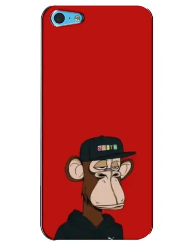 Чехол для iPhone 5c с картинкой «Bored Ape — красный фон»