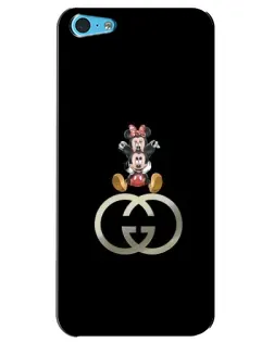 Чехол для iPhone 5c с картинкой «Минни Маус на лого»