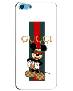 Чехол для iPhone 5c с картинкой «Микки Маус Gucci — полосы»