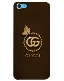 Чехол для iPhone 5c с картинкой «Gucci — золотая бабочка»