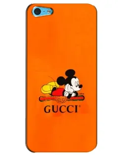 Чехол для iPhone 5c с картинкой «Микки Маус Gucci — оранж»