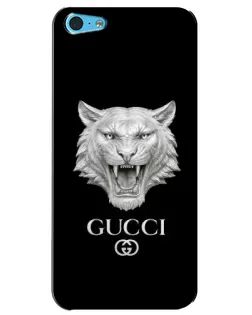 Чехол для iPhone 5c с картинкой «Gucci — серебряный лев»