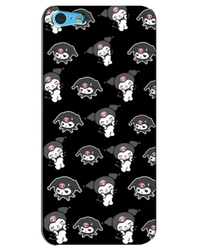 Чохол для iPhone 5c з картинкою «Чорний паттерн Kuromi»