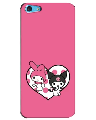 Чохол для iPhone 5c з картинкою «Kuromi та My Melody»