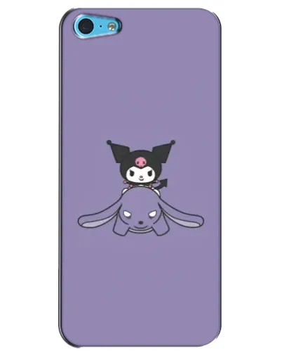 Чохол для iPhone 5c з картинкою «Kuromi на ліловому фоні»