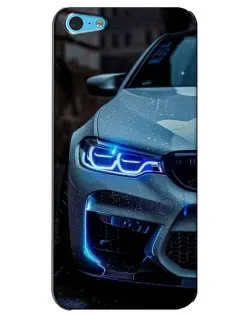 Чехол для iPhone 5c с картинкой «Взгляд BMW с синими фарами» Чехол для iPhone 5c с картинкой «Взгляд BMW с синими фарами»