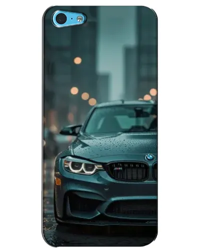 Чехол для iPhone 5c с картинкой «BMW в огнях города»