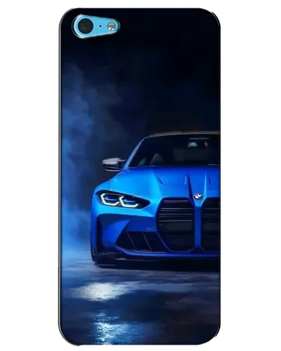 Чехол для iPhone 5c с картинкой «Голубая BMW M4»