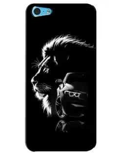 Чехол для iPhone 5c с картинкой «BMW и лев» Чехол для iPhone 5c с картинкой «BMW и лев»
