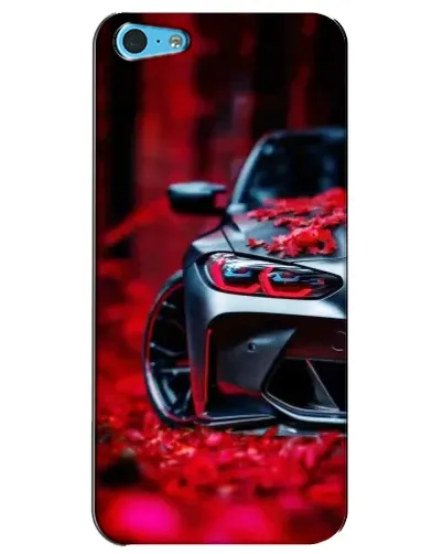 Чехол для iPhone 5c с картинкой «Спортивная BMW и цветы»