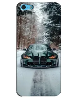 Чехол для iPhone 5c с картинкой «BMW в зимнем лесу» Чехол для iPhone 5c с картинкой «BMW в зимнем лесу»