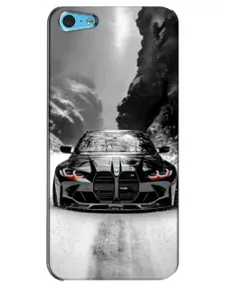 Чехол для iPhone 5c с картинкой «BMW — акварельный дрифт» Чехол для iPhone 5c с картинкой «BMW — акварельный дрифт»