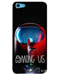 Чехол для iPhone 5c с картинкой «Красный импостер — макро»