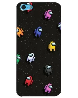 Чехол для iPhone 5c с картинкой «Космический паттерн Among Us»