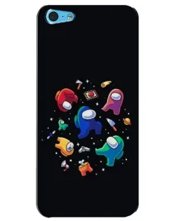 Чехол для iPhone 5c с картинкой «Among Us космос»