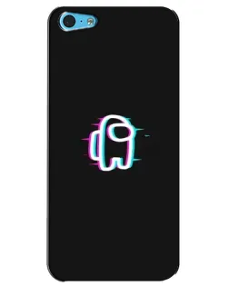 Чехол для iPhone 5c с картинкой «Among Us неон»