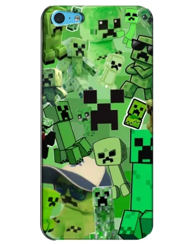 Чехол для iPhone 5c с картинкой «Криперы Minecraft» Чехол для iPhone 5c с картинкой «Криперы Minecraft»
