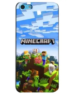 Чехол для iPhone 5c с картинкой «Minecraft классический мир»