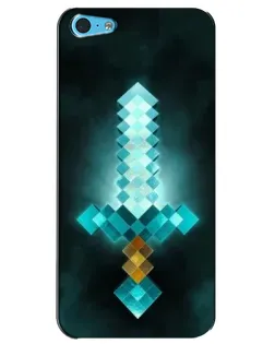 Чехол для iPhone 5c с картинкой «Алмазный меч неон»