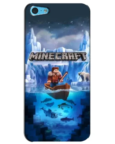 Чехол для iPhone 5c с картинкой «Minecraft ледяной мир» Чехол для iPhone 5c с картинкой «Minecraft ледяной мир»