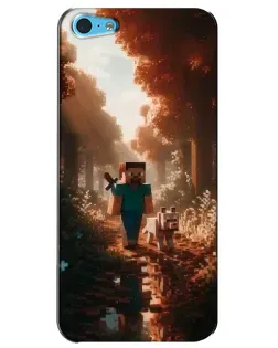 Чехол для iPhone 5c с картинкой «Стив в лесу»