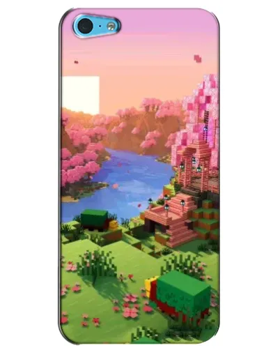 Чехол для iPhone 5c с картинкой «Розовое дерево Minecraft» Чехол для iPhone 5c с картинкой «Розовое дерево Minecraft»