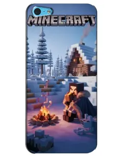 Чехол для iPhone 5c с картинкой «Зимний Minecraft»