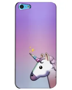 Чехол для iPhone 5c с картинкой «Единорог градиент»