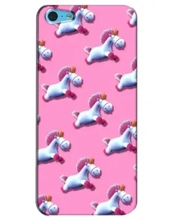 Чехол для iPhone 5c с картинкой «Единороги на розовом»