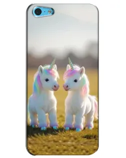 Чехол для iPhone 5c с картинкой «Пара единорогов» Чехол для iPhone 5c с картинкой «Пара единорогов»