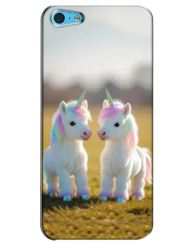 Чехол для iPhone 5c с картинкой «Пара единорогов»