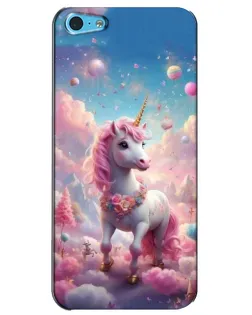 Чехол для iPhone 5c с картинкой «Единорог среди облаков» Чехол для iPhone 5c с картинкой «Единорог среди облаков»